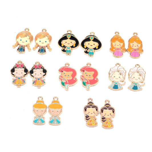 Princess Metal Charms Earrings Accessories Pendant Accessories DIY